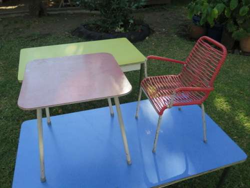 Vintage Furniture//Chrome and Formica Tables//Vintage Children's Furniture