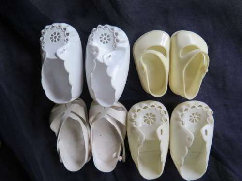 Vintage Dolls` shoes -  4 pairs