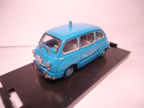 Brumm # R 457 - Fiat 600D Multipla - Polizia Municipale Roma 1964
