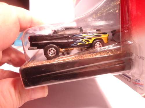 Johnny Lightning - # 222-01 - `The Point` scene with `55 Chevy Hot Rod and `63 Police Cruiser