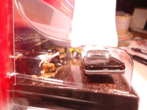 Johnny Lightning - # 222-01 - `The Point` scene with `55 Chevy Hot Rod and `63 Police Cruiser