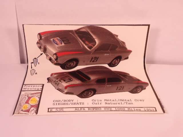 Provence Moulage - Alfa Romeo SVZ 1957 - 1000 Miles Amoco - # K535 - Unbuilt Resin Kit