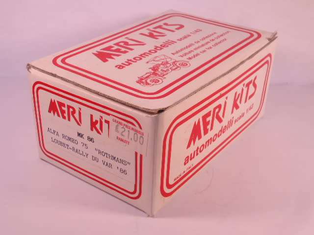 Meri Kits - Alfa Romeo 75 Rothmans Loubet-Rally Du Var 1986 - # MK 86 - Unbuilt White Metal Kit