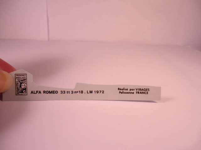 Provence Moulage - Alfa Romeo - 33TT3 - No 18 - Le Mans 1972 - #K822 - Hand Built Resin Kit
