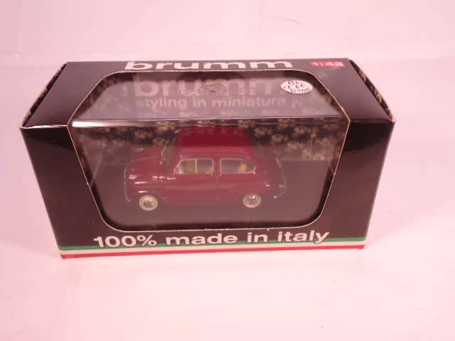 Brumm - Fiat 600 1a Serie Berlina 1955 - Polizia Stradale Amaranto - #R452
