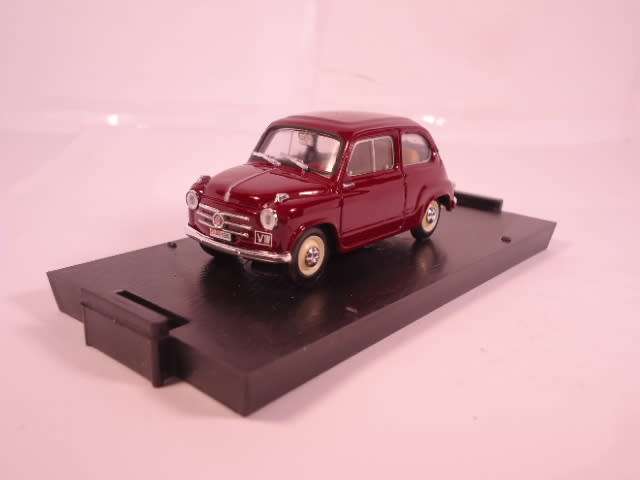 Brumm - Fiat 600 1a Serie Berlina 1955 - Polizia Stradale Amaranto - #R452