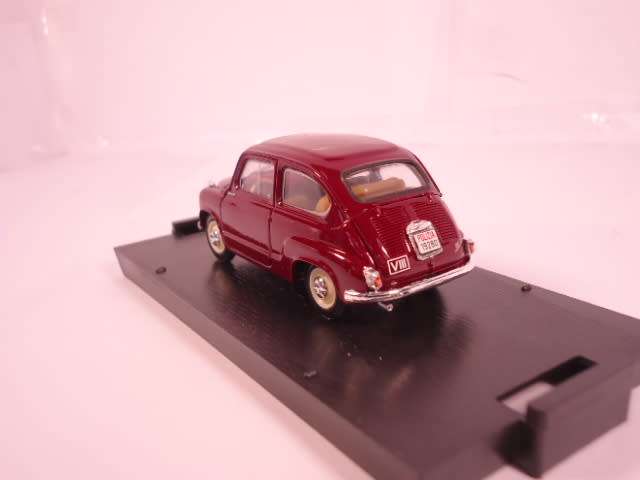 Brumm - Fiat 600 1a Serie Berlina 1955 - Polizia Stradale Amaranto - #R452