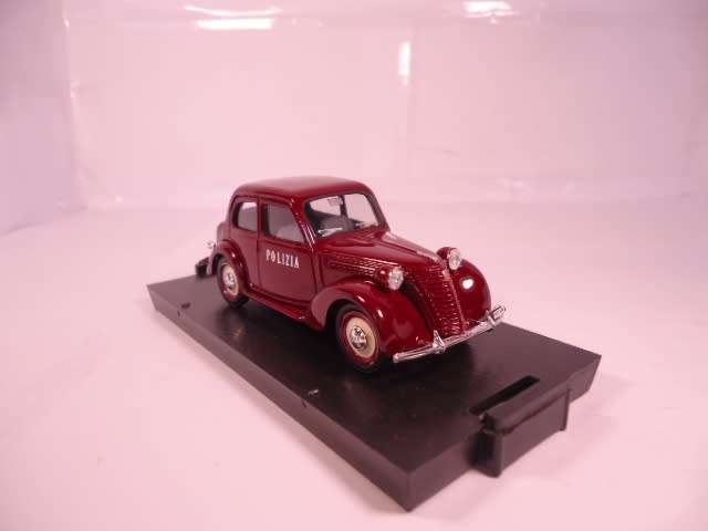 Brumm - Fiat 1100E Berlina 1949 - Polizia Stradale Amaranto - #R453