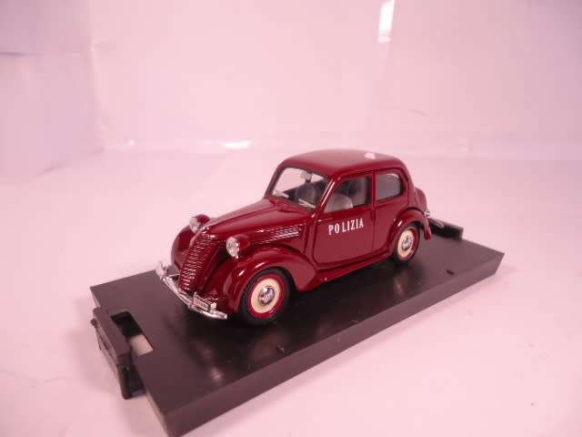 Brumm - Fiat 1100E Berlina 1949 - Polizia Stradale Amaranto - #R453