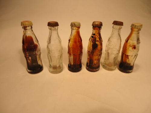 Coca Cola - 6 x 6.4cm Miniature Coke Bottles
