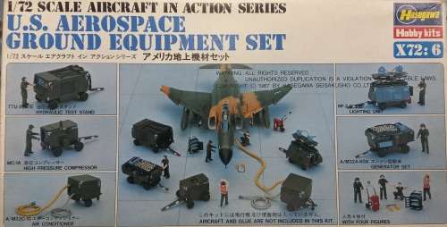 HASEGAWA 1/72 US AEROSPACE GROUND EQUIPMENT SET - MODEL KIT