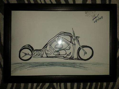 Bike Art - Approx. A4, Framed