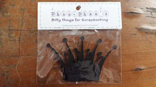 Laser-cut Wooden Crowns - Black