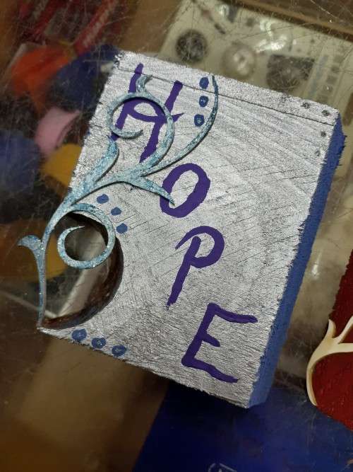 Hand Painted Wood - `Hope`