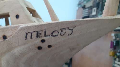 Hand Carved Wooden Cruise Ship `Melody`