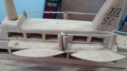 Hand Carved Wooden Cruise Ship `Melody`