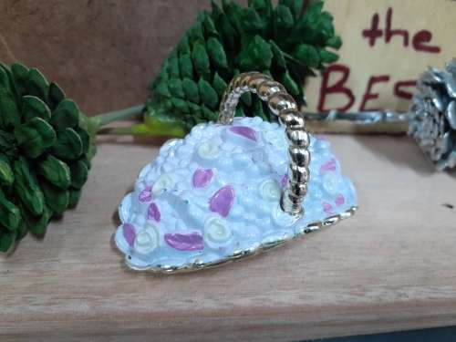 Silver Basket Flower Arrangement - Plastic