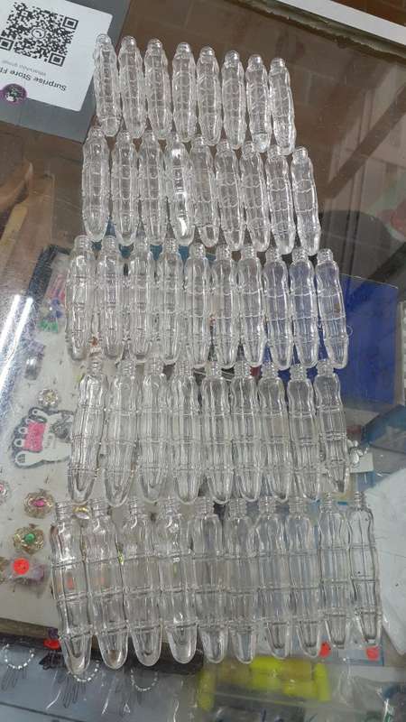 Collectable Small Glass Bottles - Hexagonal bullet-shaped