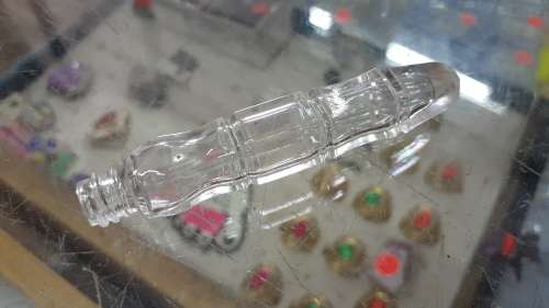 Collectable Small Glass Bottles - Hexagonal bullet-shaped