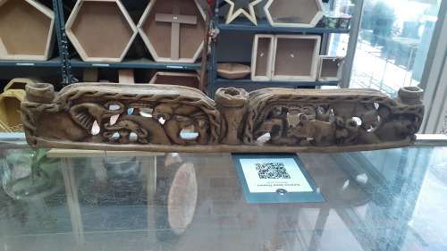 Big Five Carved Candle Holder