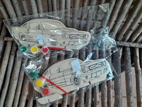 Laser-cut Wooden Ford Mustang - Paint it Yourself!