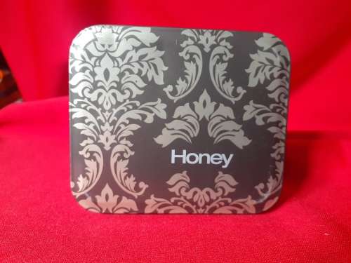 Collectible Tin - Honey Metallic Brocade on Brown, Sand