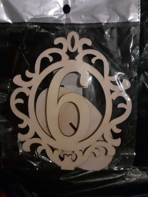 Wooden Number with stand - 6
