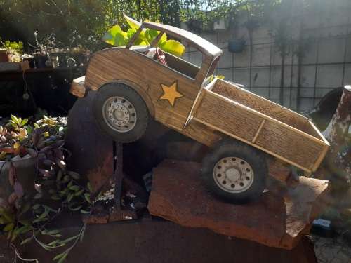 Hand carved Wooden Car - Unimog