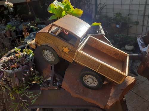 Hand carved Wooden Car - Unimog