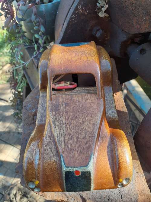 Hand carved Wooden Car - Classic Coupe