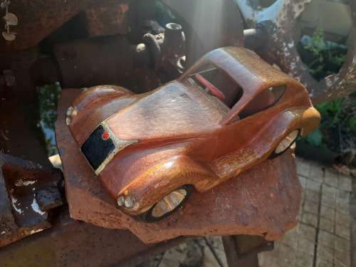 Hand carved Wooden Car - Classic Coupe
