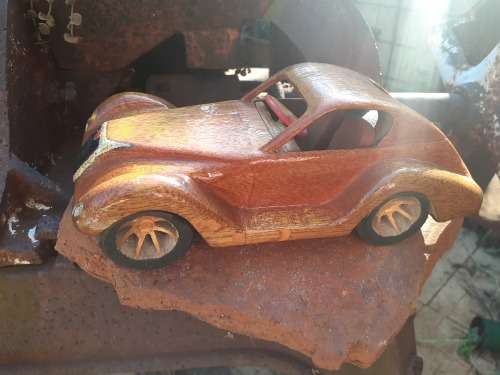 Hand carved Wooden Car - Classic Coupe