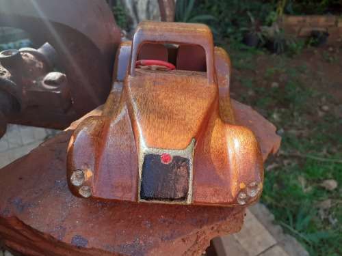 Hand carved Wooden Car - Classic Coupe