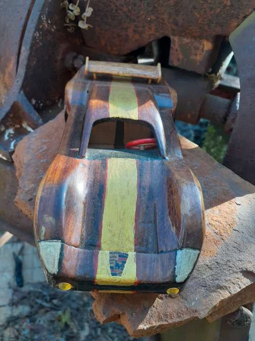 Hand carved Wooden Car - Porsche 917