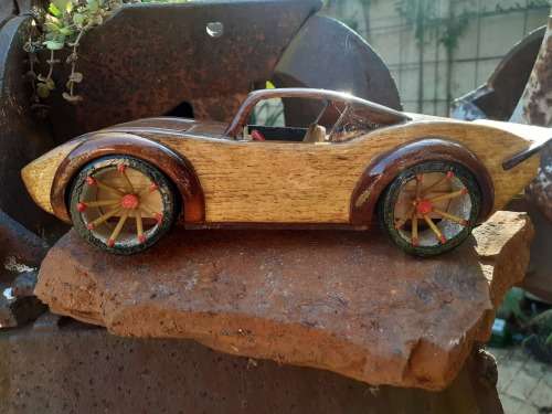 Hand carved Wooden Car - `Vette`