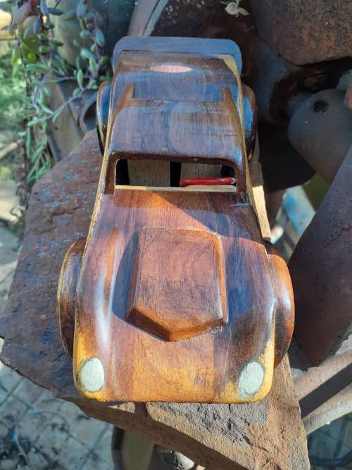 Hand carved Wooden Car - `Vette`