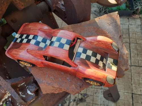 Hand carved Wooden Car - Ferrari P4