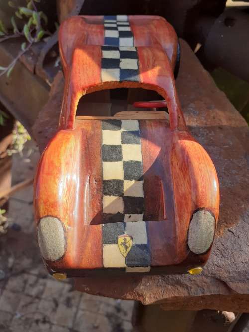 Hand carved Wooden Car - Ferrari P4