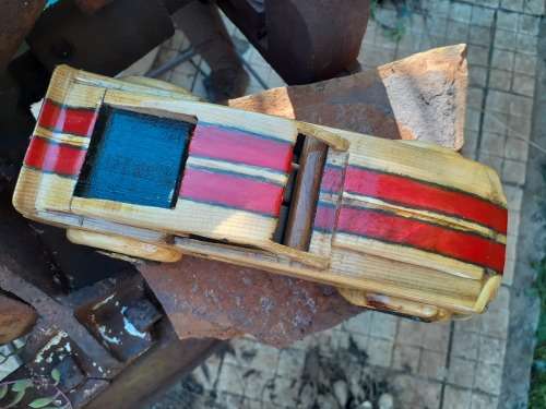 Hand carved Wooden Car - Mustang