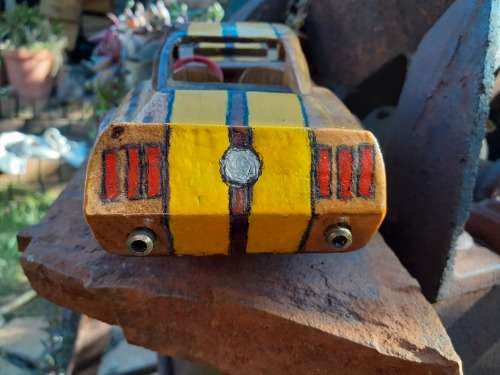 Hand carved Wooden Car - Mustang