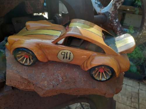 Hand carved Wooden Car - Porsche 911