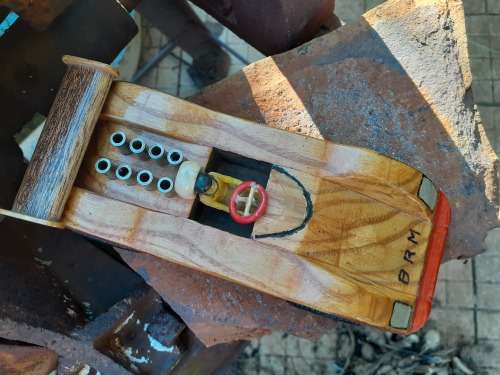Hand carved Wooden Car - BRM Racecar