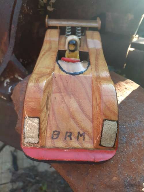 Hand carved Wooden Car - BRM Racecar