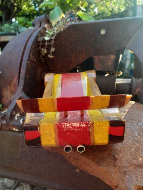 Hand carved Wooden Car - Racecar