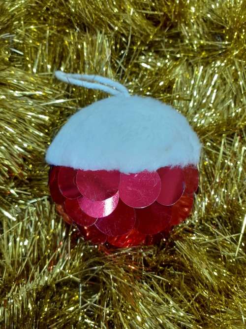 Red Acorn Bauble Ornament