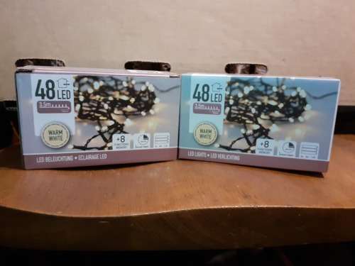 48 LED Light string Warm White - Battery Operated with Timer