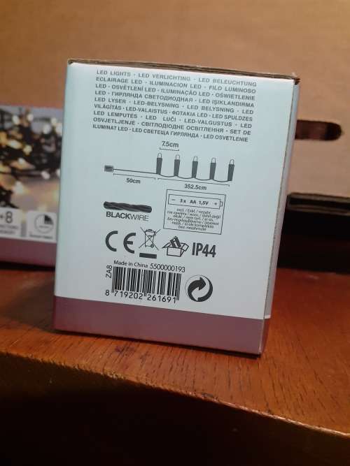 48 LED Light string Warm White - Battery Operated with Timer