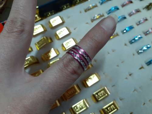 Thin Metal Rings - 10pc Random Colours