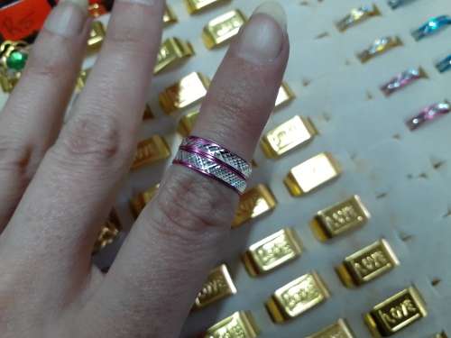 Thin Metal Rings - 10pc Random Colours