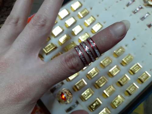 Thin Metal Rings - 10pc Random Colours